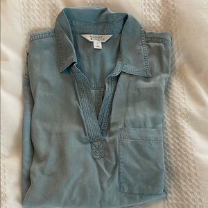 Market & Spruce Blue Casual Button Down Shirt